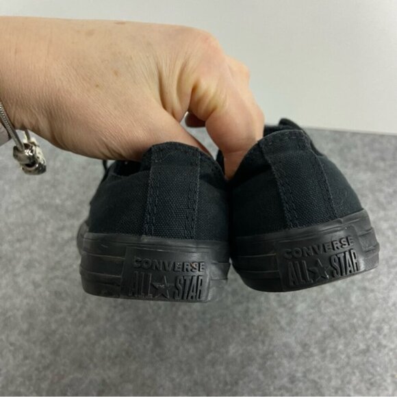 Converse Classic Monochrome Junior Black Low Top Sneakers US Size 3 - Picture 4 of 12